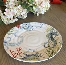 "Platos de cena Pier 1 Ironstone Sea Life descontinuados, 11""" segunda mano  Embacar hacia Mexico