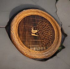 Wicker peacock wall for sale  Texas City