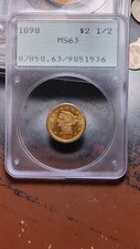 1898 2.50 gold for sale  Satsuma