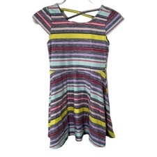 Vestido Epic Threads bebê meninas 3T crianças cinza roxo fit e flare listrado casual, usado comprar usado  Enviando para Brazil