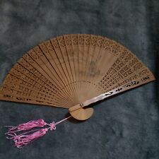 Wood bamboo fan for sale  CAMBORNE