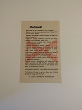 Volantino propaganda rsi usato  Varese