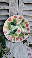 Ancienne assiette barbotine d'occasion  Le Poinçonnet