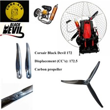 Hélice de carbono 2/3 lâminas Corsair M25 Black Devil Paramotor 115cm 122cm 125cm comprar usado  Enviando para Brazil