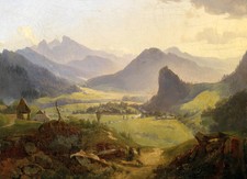 Excelente pintura a óleo paisagem do Vale Rural com tela de montanhas comprar usado Excelente pintura a óleo paisagem do Vale Rural com tela de montanhas comprar usado  Enviando para Brazil