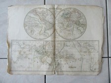Mappemonde 1842 originale d'occasion  Paris XI