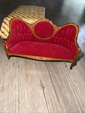 Mini sofá vitoriano vintage sofá Concord móveis para casa de bonecas 1 perna quebrada comprar usado  Enviando para Brazil