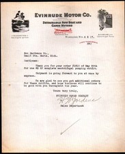 1917 Milwaukee Wi - Evinrude Motor Co - Motores de barco e canoa - Carta cabeça nota comprar usado  Enviando para Brazil