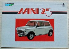 Folheto de vendas de carros MINI 25 1984 Ref 3626 Austin Rover comprar usado  Enviando para Brazil