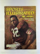 Sports Illustrated 26/09/60 Jim Brown primeira capa autografada com inscrição, usado comprar usado  Enviando para Brazil