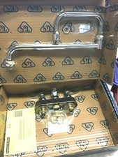 Torneira de mesa T&S suporte de parede 4" centros 18" bico de junta dupla B-1136 nova na caixa  comprar usado  Enviando para Brazil