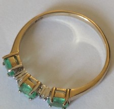 Emerald diamond ring for sale  WESTON-SUPER-MARE