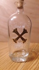 Garrafa vazia de rum Bumbu 750 ml com decantador pirata artesanal de cortiça transparente comprar usado  Enviando para Brazil