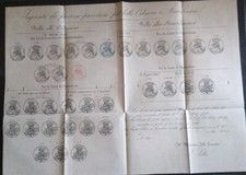 1862 foglio dei usato  Solopaca