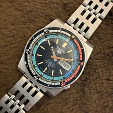 Relógio Seiko masculino 5 esportes ref.6119-6050 1969 feito corda automática antigo comprar usado  Enviando para Brazil