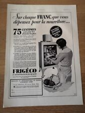 Publicité 1934 frigéco d'occasion  Bordeaux-