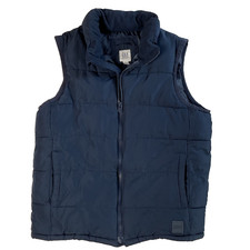 Colete GAP infantil masculino M regular azul bufante zíper completo bolsos forrado acolchoado de lã comprar usado  Enviando para Brazil