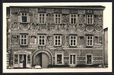 Używany, Retz, Sgrafittohaus mit Adolf Rebak´s Feinkosthandlung, Ansichtskarte  na sprzedaż  Wysyłka do Poland