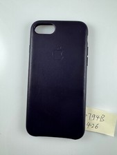 Capa de couro original Apple para iPhone 7 8 2ª 3ª geração SE berinjela escura, usado comprar usado  Enviando para Brazil