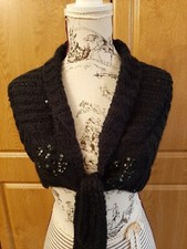 Black knitted shrug for sale  GREAT YARMOUTH