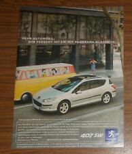 Seltene Werbung PEUGEOT 407 SW - Mehr Automobil mit dem Panorama-Glasdach 2005 comprar usado  Enviando para Brazil