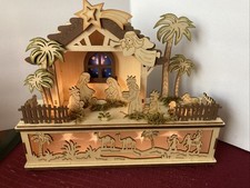 Illuminated wood nativity for sale  Sevierville