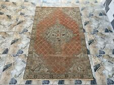 Tapete Oushak Turco Vintage | Tapete de área de lã marrom antigo da Anatólia com nós à mão comprar usado  Enviando para Brazil