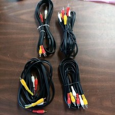 Cabo de áudio/vídeo 4 - 10' para DVD/VCR/3 macho para 3 macho conector codificado por cores/RYW comprar usado  Enviando para Brazil