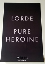 Pôster promocional Lorde Pure Heroine 2013 11x17 melodrama energia solar RARO OOP comprar usado  Enviando para Brazil