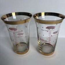 Vintage glass goldtrim for sale  WARE