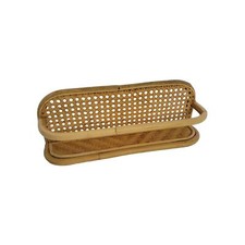 Organizador de prateleira de armazenamento de vime de vime boho decoração para casa madeira natural comprar usado  Enviando para Brazil