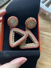 Crystal pink earrings for sale  STOCKPORT