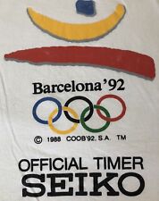 Antigo. Camiseta Adulta Relógio Relógio SEIKO Olimpíadas de Barcelona 1992 Temporizador Oficial G comprar usado  Enviando para Brazil