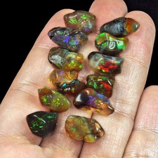 Amostra de pepita de opala preta polida africana 46 quilates para pulseira UBQO22, usado comprar usado  Enviando para Brazil