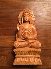Buddha handgeschnitzt vintage gebraucht kaufen  Rottach-Egern
