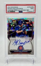 Moises Ballesteros 2023 Bowman Chrome 1º refrator atômico automático RC /100 – PSA 9 comprar usado  Enviando para Brazil