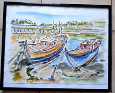Aquarelle pinasse bassin d'occasion  Carpentras