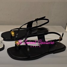 Usado, ZARA WOMAN SANDÁLIAS DE ALÇA PLANA SS25 NOVAS COM ETIQUETAS COM ADORNO DE METAL PRETO 1610/310/800 comprar usado  Enviando para Brazil