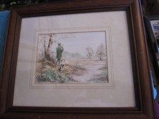 Hunt scene watercolour for sale  ORKNEY
