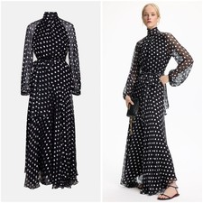 Usado, Novo sem etiquetas!  VESTIDO LONGO COM BOLINHAS CAROLINA HERRERA FIL COUPÉ US$ 1.590 CH, tamanho G comprar usado  Enviando para Brazil