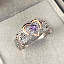 Silver amethyst diamond for sale  HINCKLEY