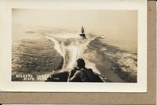 c1930 RPPC Ski Boarding, Selkirk Shores State Park New York, esqui aquático comprar usado  Enviando para Brazil