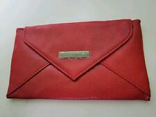  Carteira de Couro MARY KAY VERMELHA PEQUENA BOLSA CLUTCH 5"X 8"  comprar usado  Enviando para Brazil