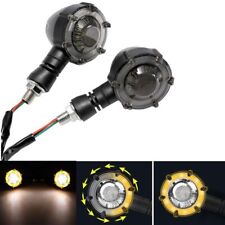 2x Luz de seta LED para motocicleta branca/âmbar para Harley Bobber Cafe Racer comprar usado  Enviando para Brazil