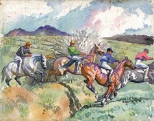 Horse racing scene for sale  UK