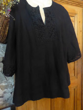 Black linen tunic for sale  ROSSENDALE