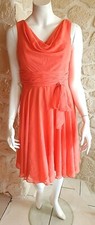 Robe cocktail corail d'occasion  Courville-sur-Eure