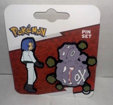 Pokemon James And Weezing Team Rocket Esmalte Pins Set Insignias Oficiales Nintendo. segunda mano  Embacar hacia Mexico