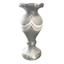 Silver sparkly vase for sale  HAYES