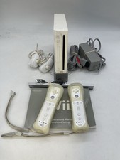 Pacote branco Nintendo Wii modelo RVL001 controles de console cabos manuais FUNCIONANDO comprar usado  Enviando para Brazil
